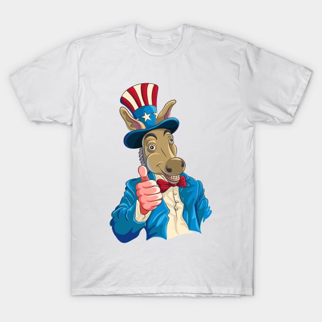 Democratic Donkey T-Shirt by Peter Awax